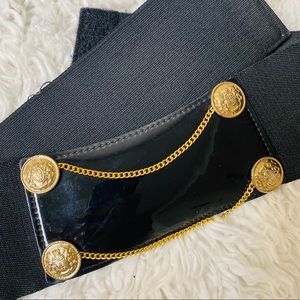 Vintage waist belt double gold chains
